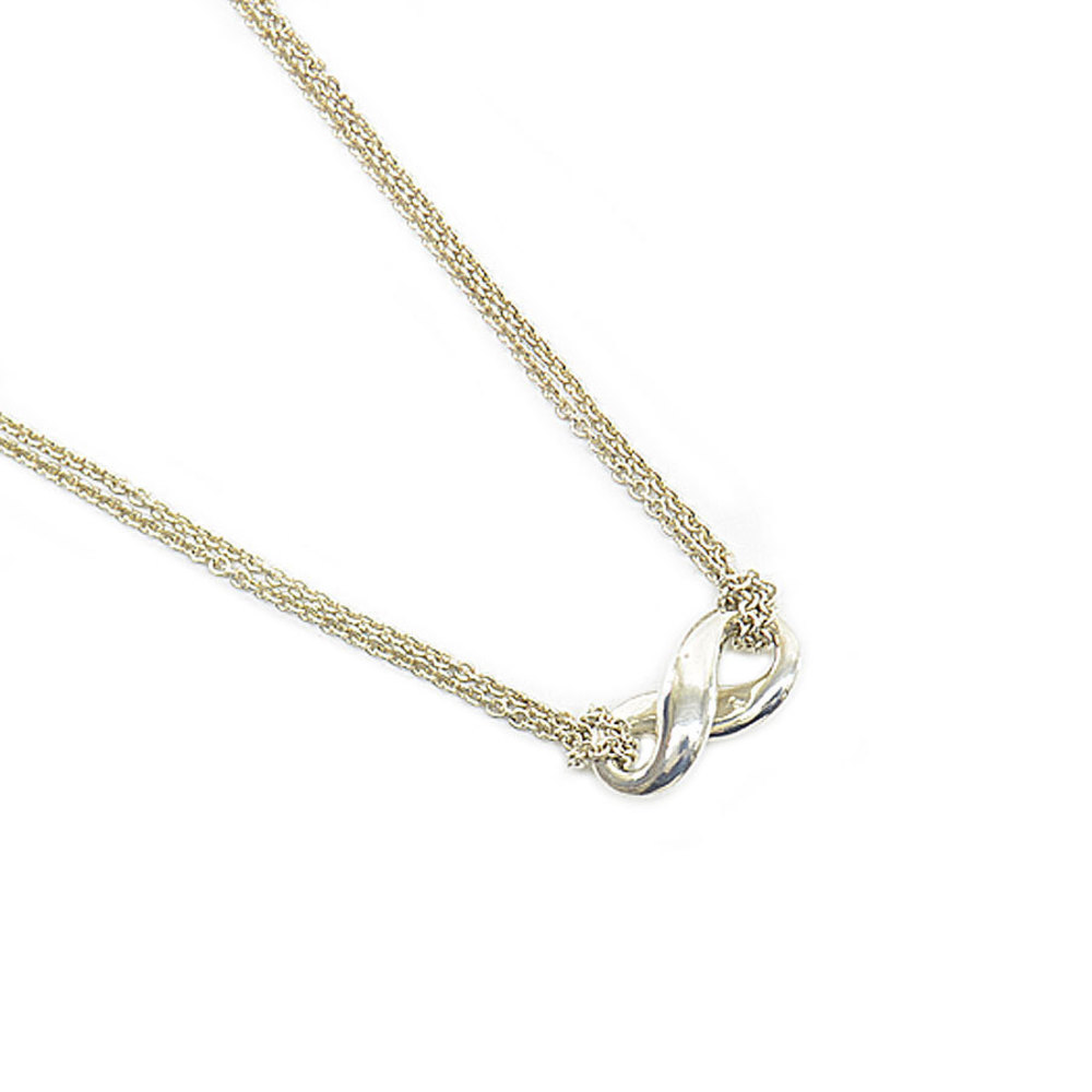 Tiffany Infinity Double Chain Necklace Silver